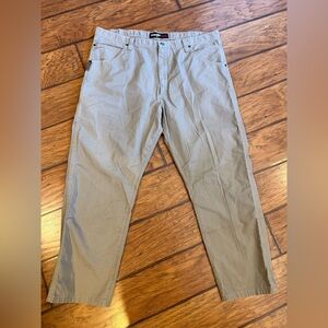 Wrangler Riggs Workwear Pants mens 42x30 brown tan tech cotton straight light